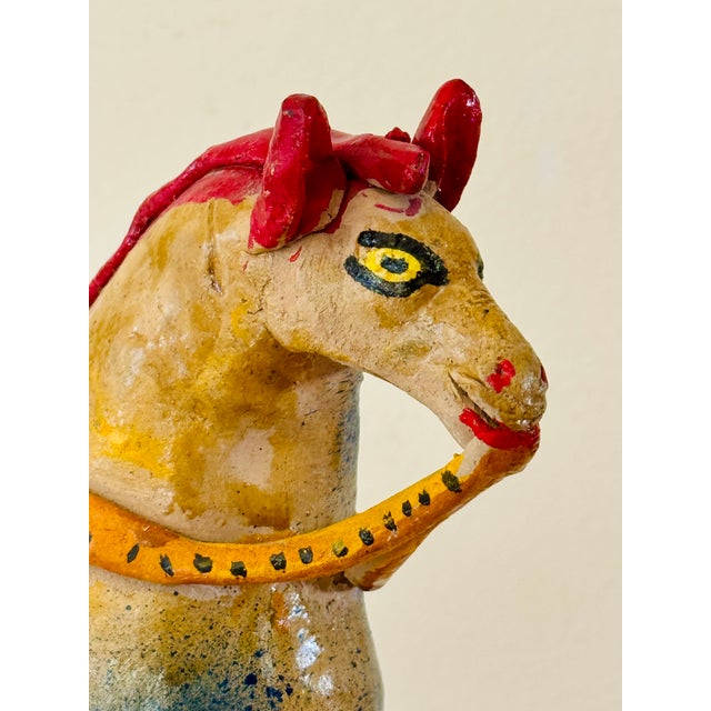 1940’s Mexican Folk Art Pottery Horse For Sale In Palm Springs - Image 6 of 13
