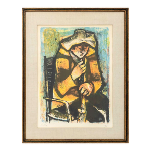 Serge Shart Seated Man Lithograph, 1965