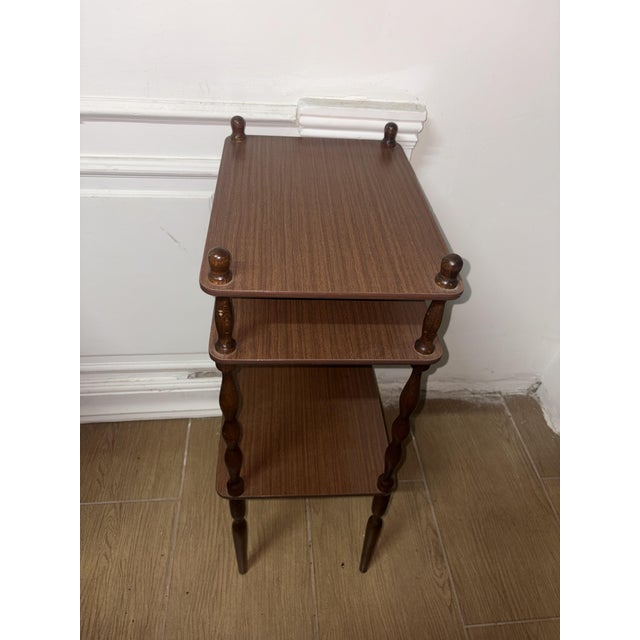 1950s Wooden 3-Tiered Shelf, 1950s For Sale - Image 5 of 6