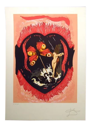 1977 "Le Triomphe" From the Triumph of Love Suite Hand Signed by Salvador Dali