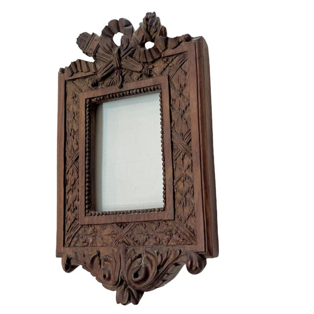 Antique Carved Wood French Provincial Frame For Sale - Image 6 of 12