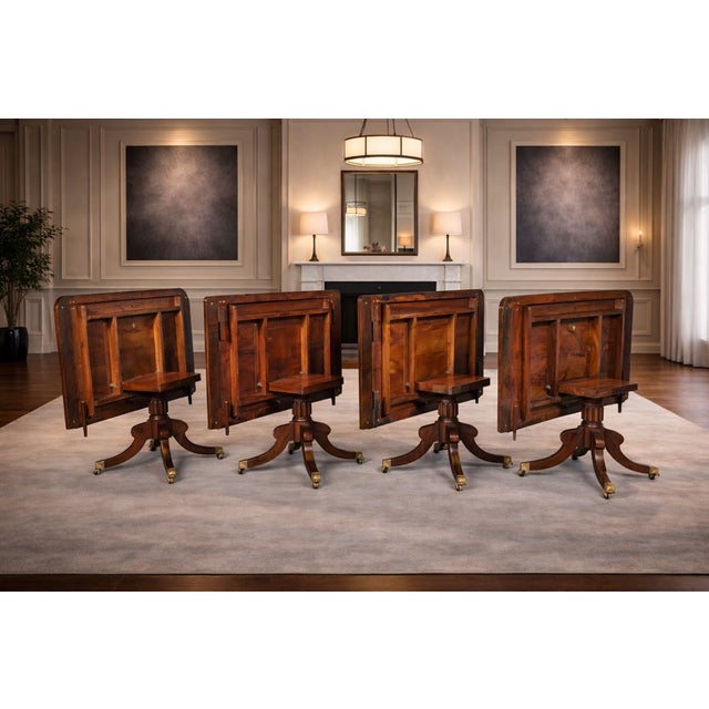 Antique Irish Regency Mahogany Pedestal Dining Table, 1820 For Sale - Image 4 of 7