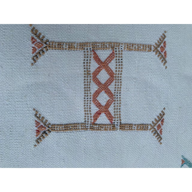 Metal Early 21st Century White Moroccan Sabra Pillow Covers- a Pair For Sale - Image 7 of 9