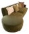 Stunning Olive Green Velvet Curved Sectional Sofa For Sale