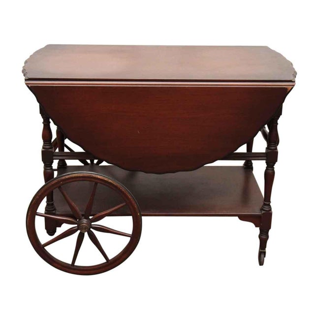 Vintage Mahogany Tea Cart Chairish
