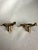 Late 20th Century Vintage British Colonial Small Solid Brass Leopard Cabinetry Knobs Hardware, a Pair For Sale - Image 5 of 6