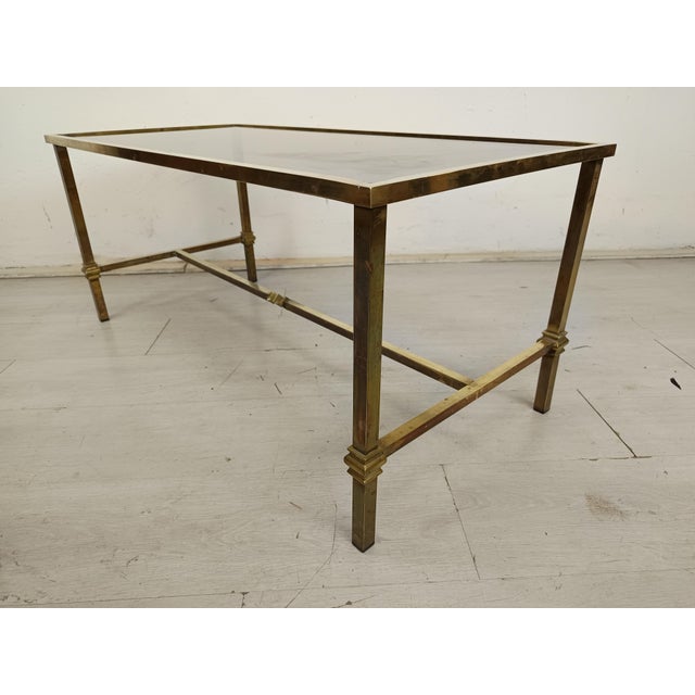 Metal Vintage Gold Brass Coffee Table, 1950s For Sale - Image 7 of 18