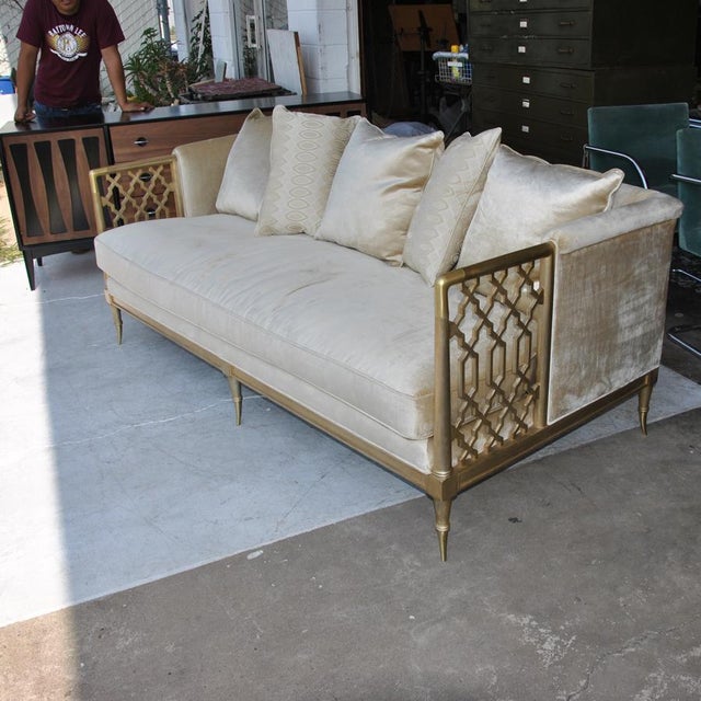 Modern Hollywood Regency Style Sofa by Caracole | Chairish