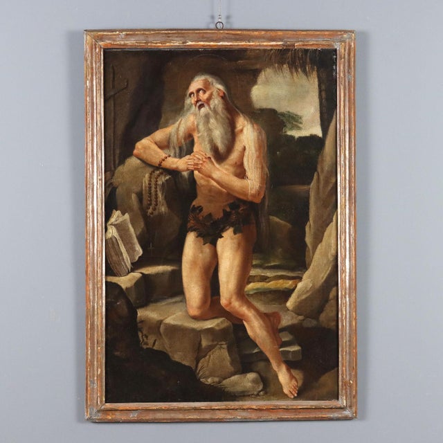 Unknown, Saint Onofrio Penitent, 1600s, Oil on Canvas, Framed For Sale - Image 9 of 9