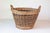 Mid 20th Century Handmade English Two Toned Wicker Baskets from Devon with Double Handles For Sale - Image 4 of 5
