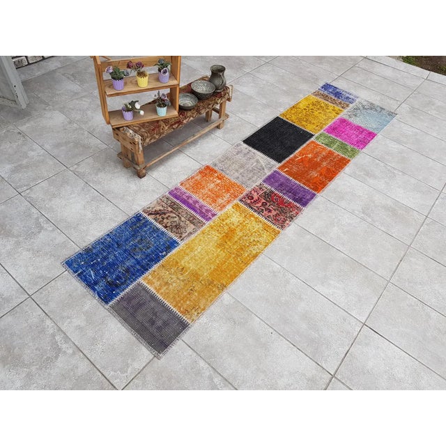 Oushak Vintage Bohemian Runner For Sale - Image 4 of 10