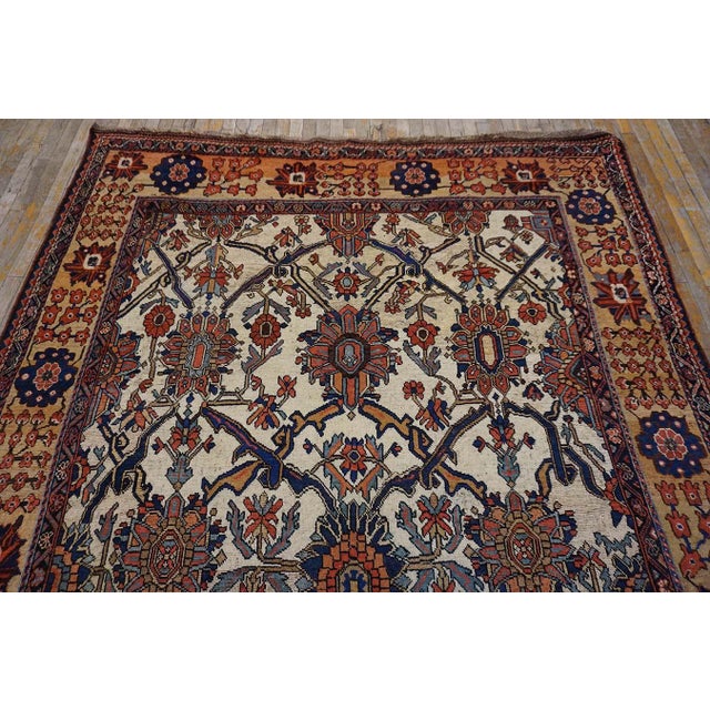 Tribal Traditional Antique Persian Bakhtiari Rug With Design Inspiration From 17th Century Safavid Weavings For Sale - Image 3 of 12