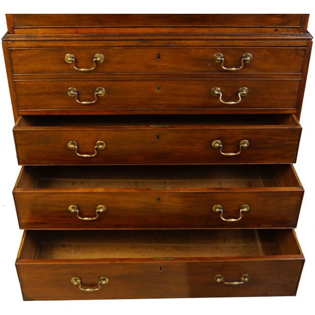 18th Century George III Mahogany Chest of Drawers/Secretary Desk For Sale - Image 9 of 11