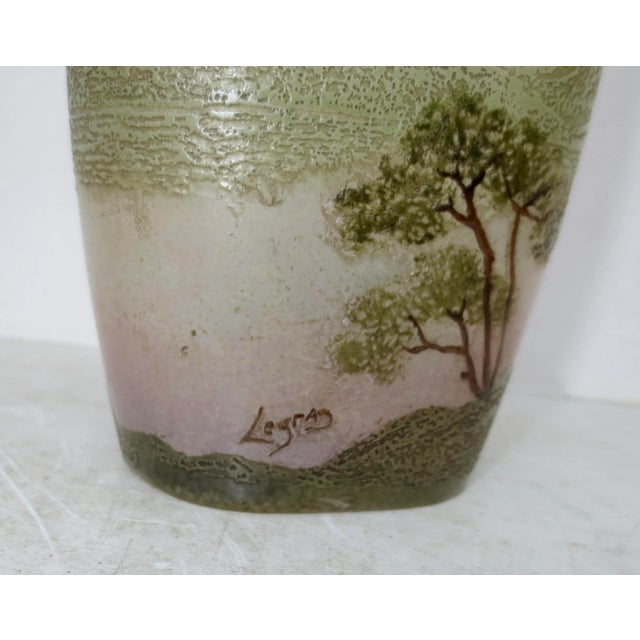 Verrerie Legras Antique Legras Cameo Art Glass Vase Circa 1900 For Sale - Image 4 of 8