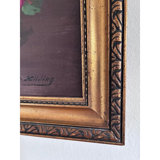 Vintage Original Flower Still Life Oil Painting: Framed Floral Art For Sale - Image 9 of 15
