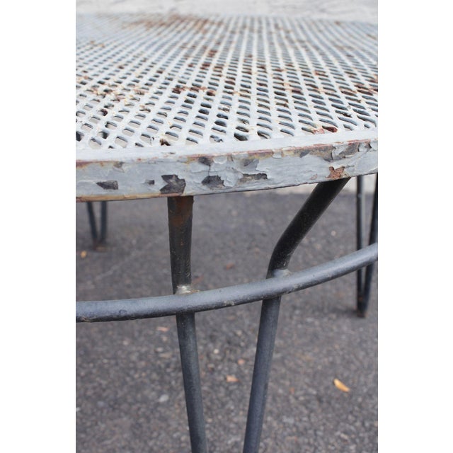 Salterini Mid Century Modern 'Radar' Round Iron Outdoor Coffee Table For Sale - Image 13 of 18
