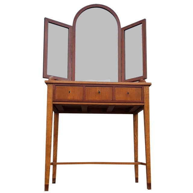 Antique German Art Deco Dressing Table, 1920s For Sale