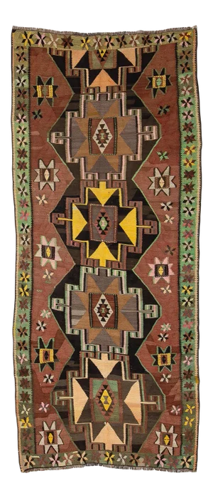 Vintage One of a Kind Turkish Kilim Rug