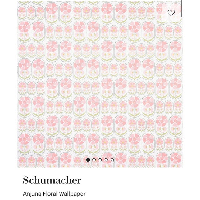 Schumacher Schumacher 5014112 Anjuna Floral Blush Wallpaper For Sale - Image 4 of 8