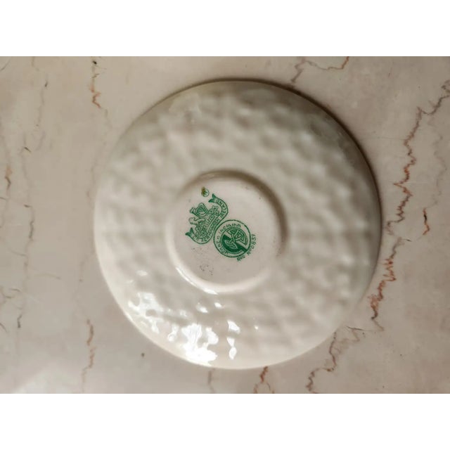 Eggshell 1950s Fine Irish Belleek Porcelain Demitasse Cup and Saucer For Sale - Image 8 of 8