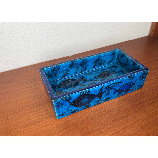 Mid-Century Modern Pesce Fish Studio Pottery Bowl by Aldo Londi for Bitossi, Italy, 1960s For Sale - Image 14 of 18