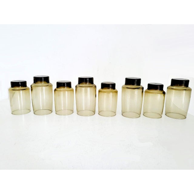 Libbey Glass Co. 1970s Libbey Glass Tawny Accent Highball Tumblers in Two Sizes, Set of 8 For Sale - Image 4 of 11