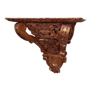 1 of 2 Antique Italian Giltwood Corbel Bracket Sconce For Sale