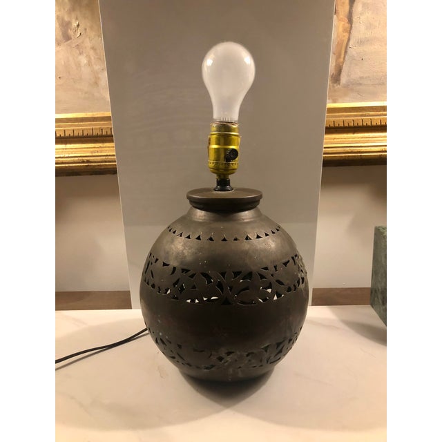 This fabulous Vintage Copper Southwestern Table Lamp has a pierced / cut-out detail around the perimeter which creates...