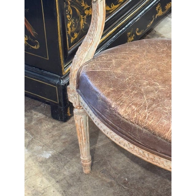 Wood 19th Century French Louis XVI Armchair For Sale - Image 7 of 8