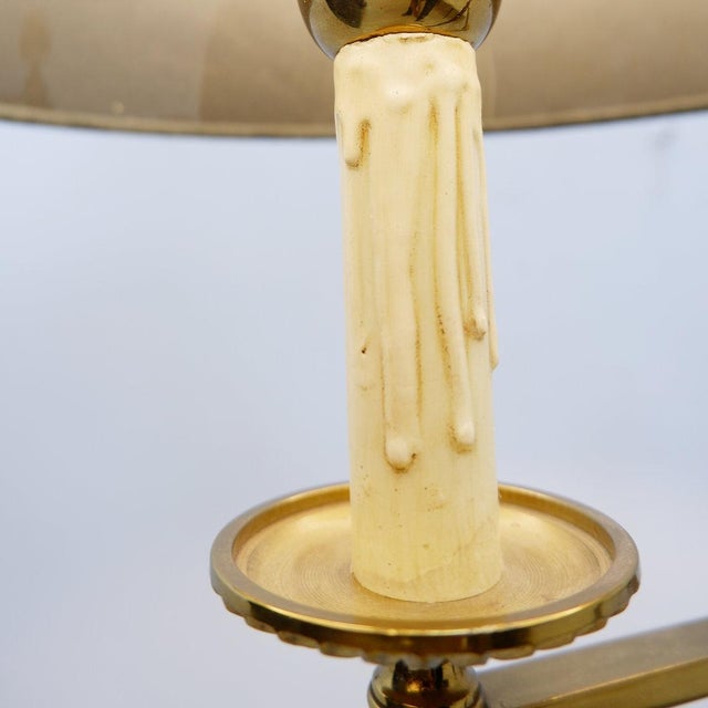 Vintage Brass and Wood Reading Floor Lamp For Sale - Image 12 of 16