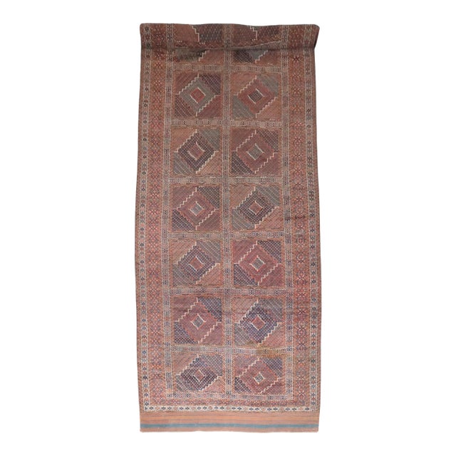 Late 19th Century Zabihi Collection Rare Corridor Size Turkeman Ersari Rug - 6'2" x 21'3" For Sale