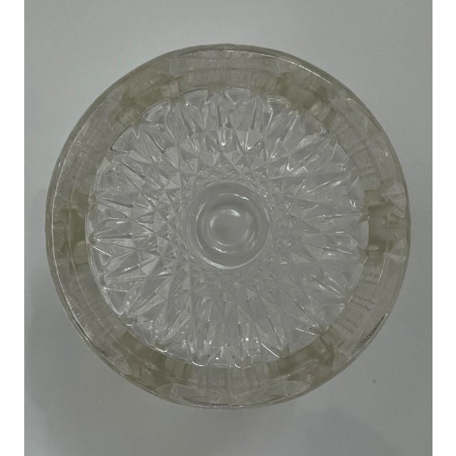 Traditional Vintage Late 20th Century Embossed Glass Jar For Sale - Image 3 of 5