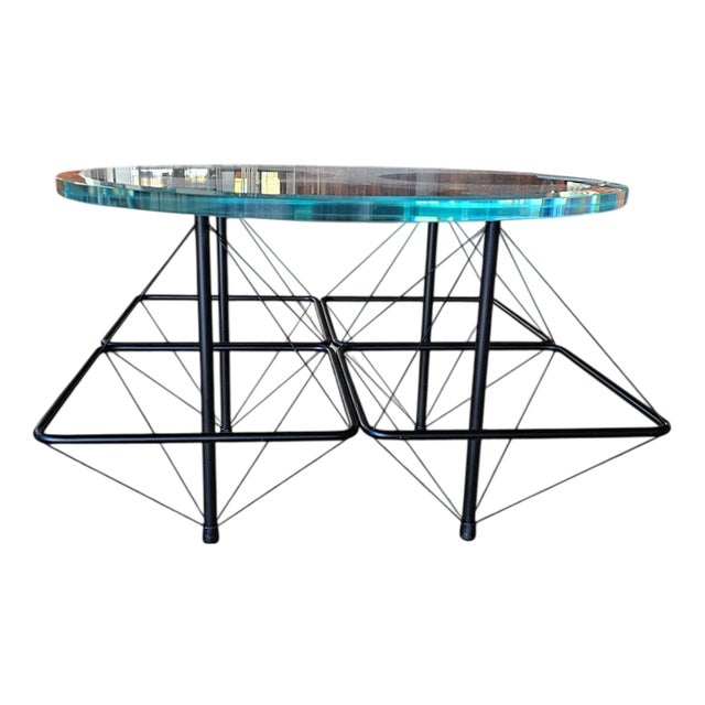 Wire Coffee Table, 1980s For Sale