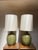 Ceramic 1960s Pair of Mid Century Modern Glazed Olive Green Table Lamps For Sale - Image 7 of 10