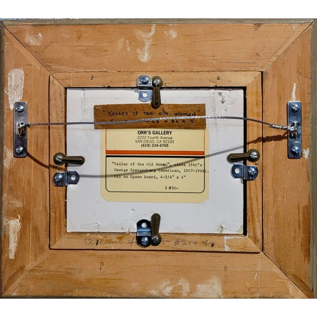 Wood George Spangenberg- Old Woman Mountains in the Mojave Desert-Oil Painting For Sale - Image 7 of 7