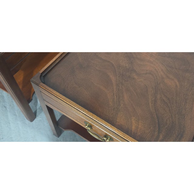 Wood Vintage Mahogany Side Tables, 1920, Set of 2 For Sale - Image 7 of 15