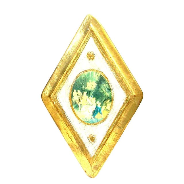 Hollywood Regency Midcentury Italian Florentine Trays & Plaque, Set of 3 For Sale - Image 3 of 5