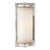 Thomas O'Brien for Visual Comfort Signature Dresser Short Glass Rod Light in Polished Nickel with Frosted Glass Liner For Sale