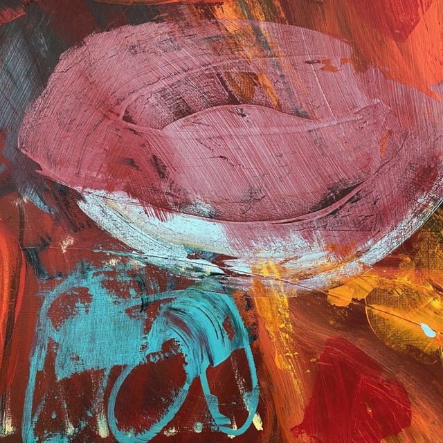 Contemporary Abstract Earth, Oil and Acrylic on Canvas Painting "Helen