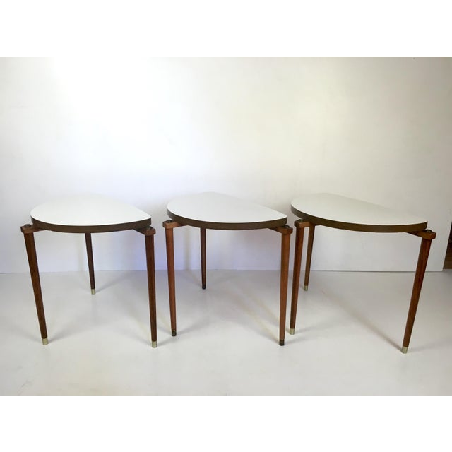 MidCentury Modern Nesting Tables Half Moon S/3 Chairish
