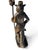 19th Century 19th Century Bronze-Finish Anthropomorphic Fox or Dog Gentleman Candlestick Holder For Sale - Image 5 of 8