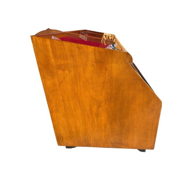 1960s 1960s Haberdashery Case With Sliding Glass Doors For Sale - Image 5 of 10