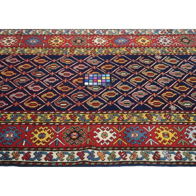 Blue 19th Century Antique Shirvan Rug 3'5'' x 8'9'' For Sale - Image 8 of 9