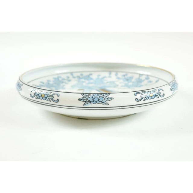 Hand Painted Gold Imari Shallow Bowl with Birds