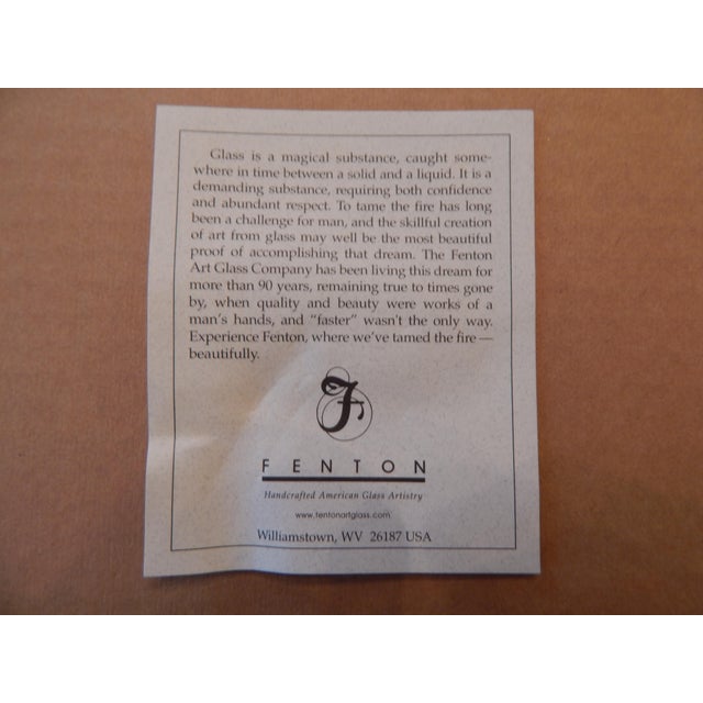 Fenton Art Glass Burmese Sculpture Santa Claus Figurine Serial #75 Hand Painted D. Fredrick For Sale - Image 13 of 15