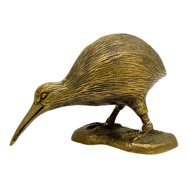 Vintage Brass Kiwi Bird Figurine – New Zealand – Hollywood Regency / British Colonial For Sale