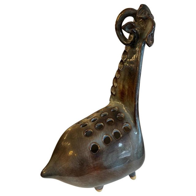Glazed Ceramic Vase Sculpture from Vallauris, 1960s For Sale - Image 6 of 6