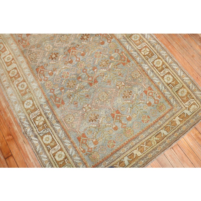 Antique Zabihi Collection Persian Bidjar Accent Small Rug For Sale In New York - Image 6 of 8