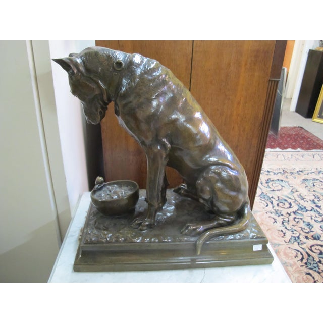 Stanislas Lami French Grand Danois Observant Un Escargot Dog Bronze ...