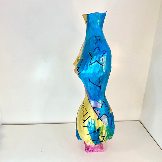Paper 1980s Abstract Post Modern Female Nude Torso Sculpture in the Manner of Peter Keil For Sale - Image 7 of 13